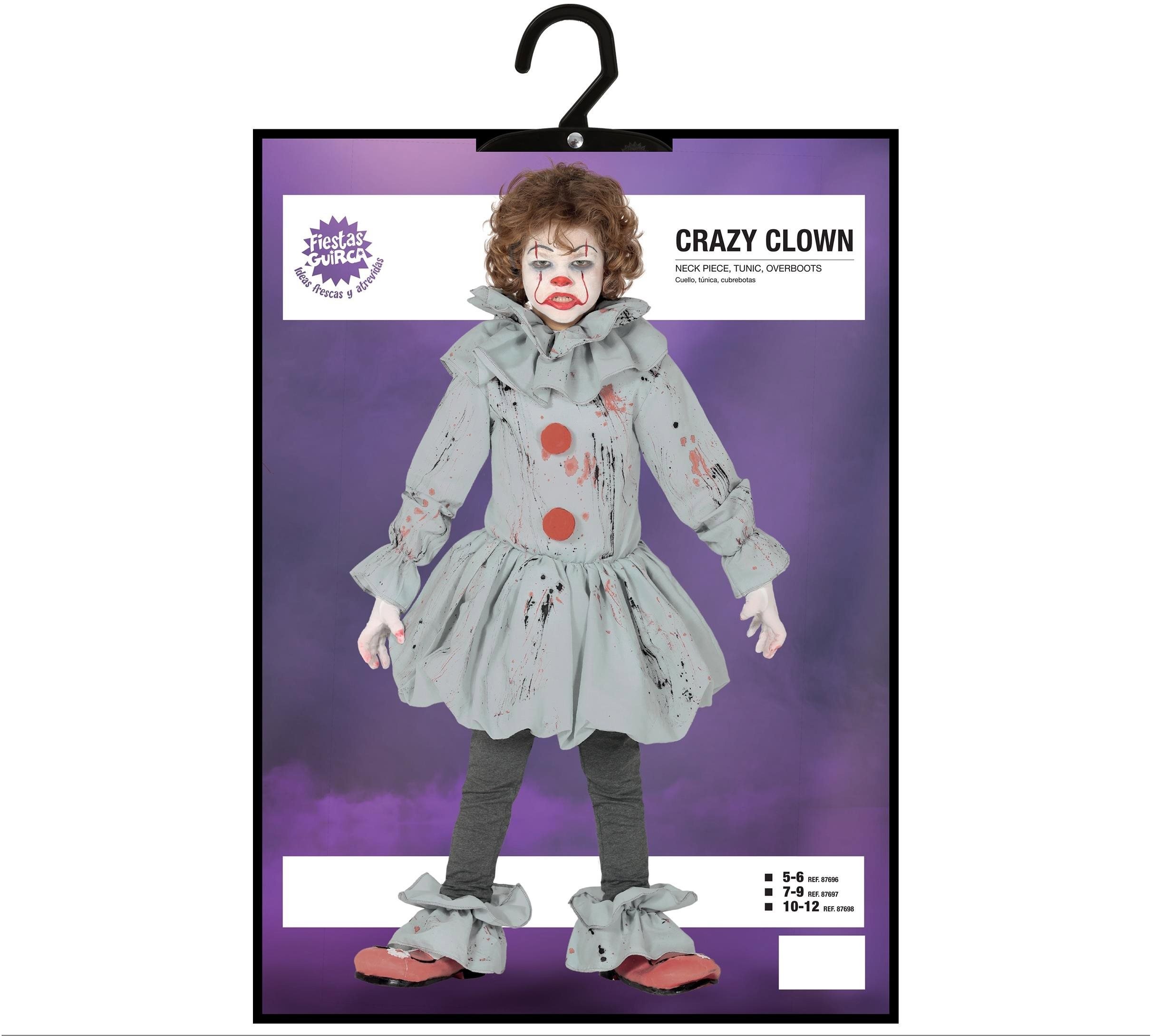 GUIRCA Crazy clown children's costume 5 - 6 years