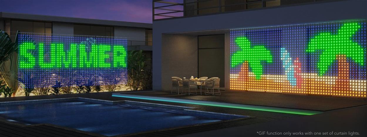 Svetelná reťaz Govee RGBIC Curtain Light 520 LED, 1.5 × 2 m