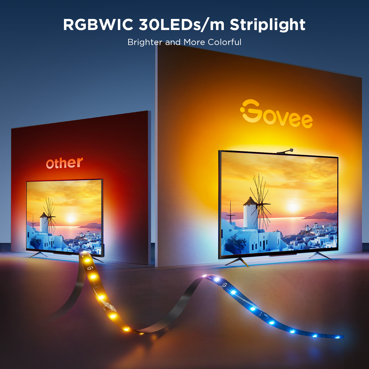 LED pásek Govee Backlight 3S Netflix TV 55-65 SMART LED podsvícení RGBICW