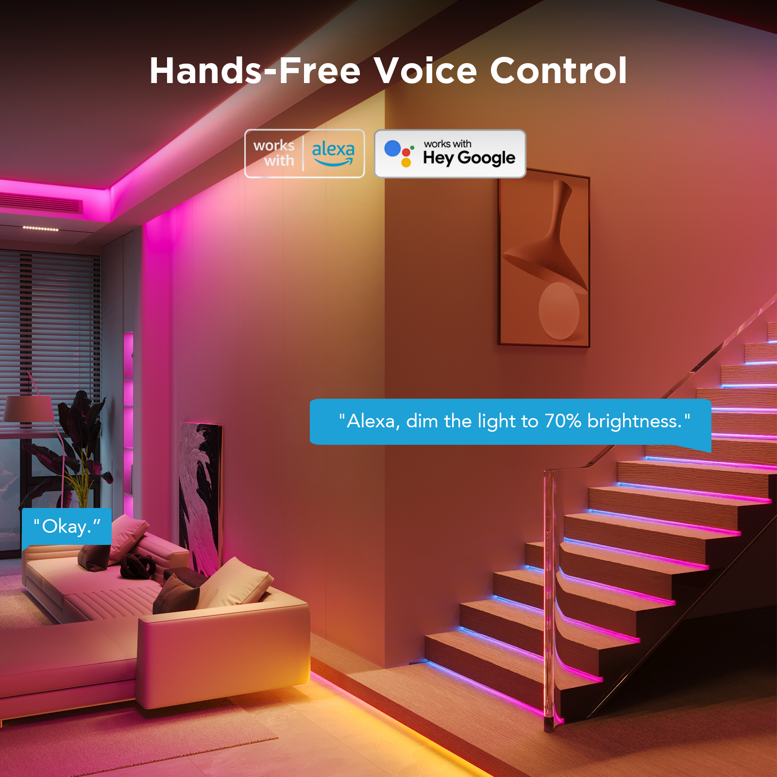 LED pásek Govee WiFi RGBICW Smart PRO, 5 m, MATTER, extra odolný