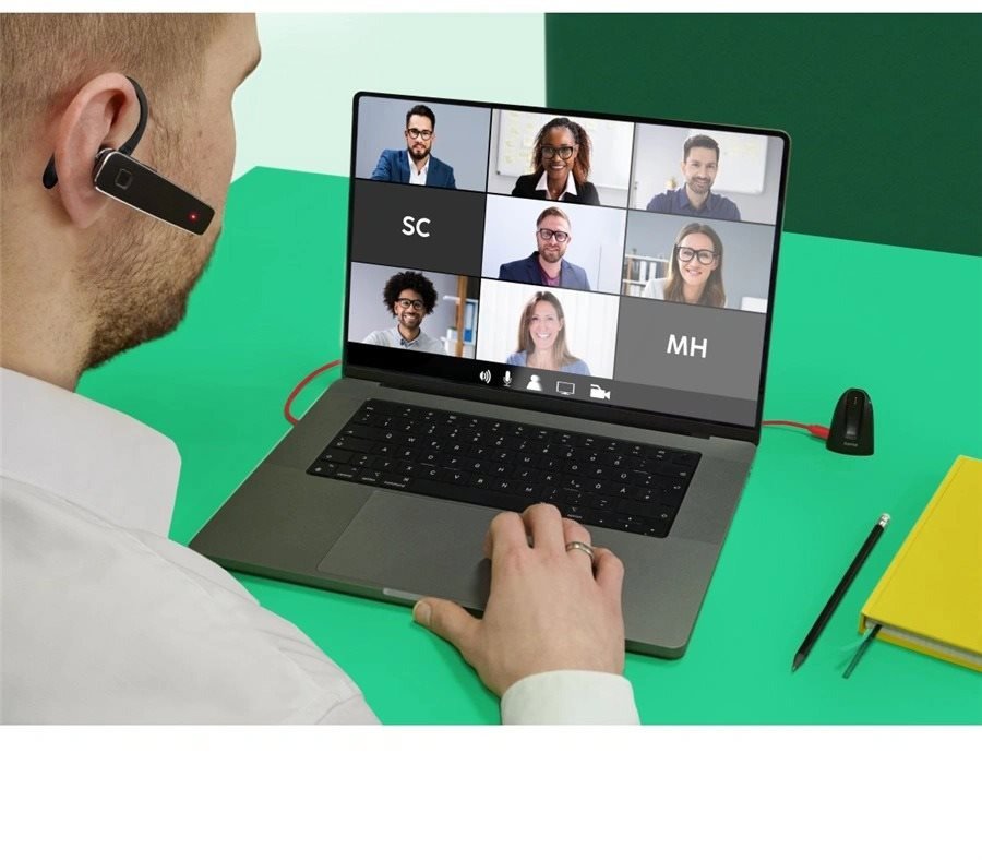 Bluetooth-Headset MyVoice2100, Mono-BT-Headset, für 2 Geräte, Sprachassistent (Siri, Google)