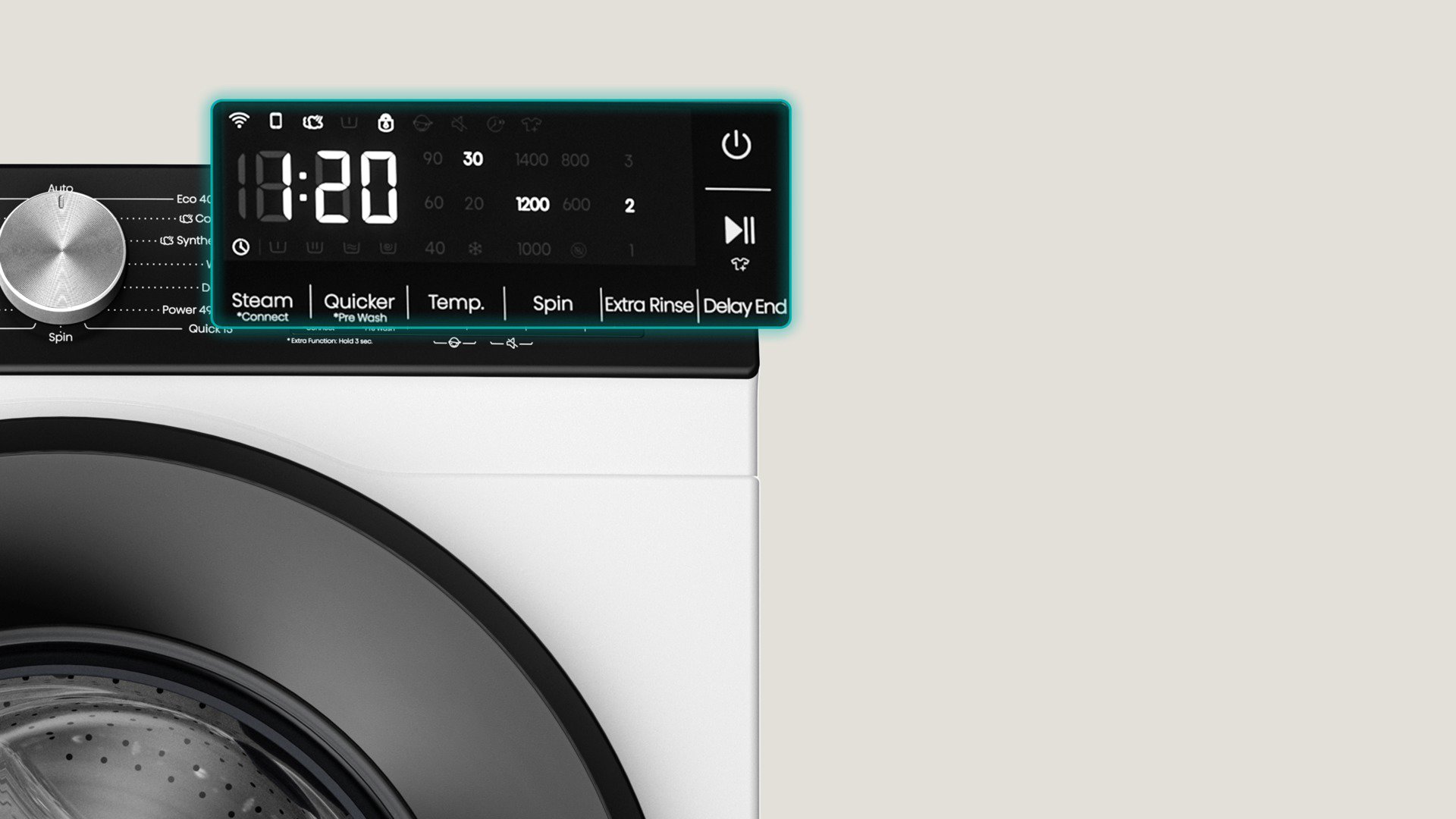 Úzka parná práčka HISENSE WF3S6021BW