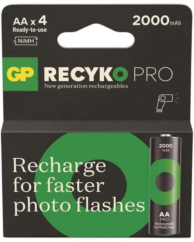 Wiederaufladbarer Akku GP Wiederaufladbarer Akku ReCyko Pro Photo Flash AA (HR6), 4 Stück
