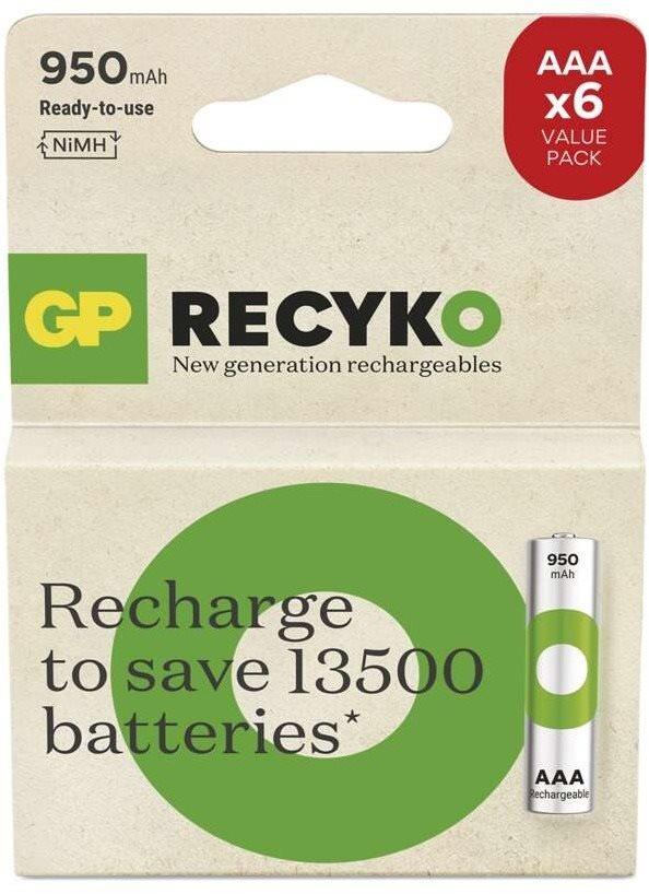 GP  ReCyko 950 AAA (HR03), 6 Stück