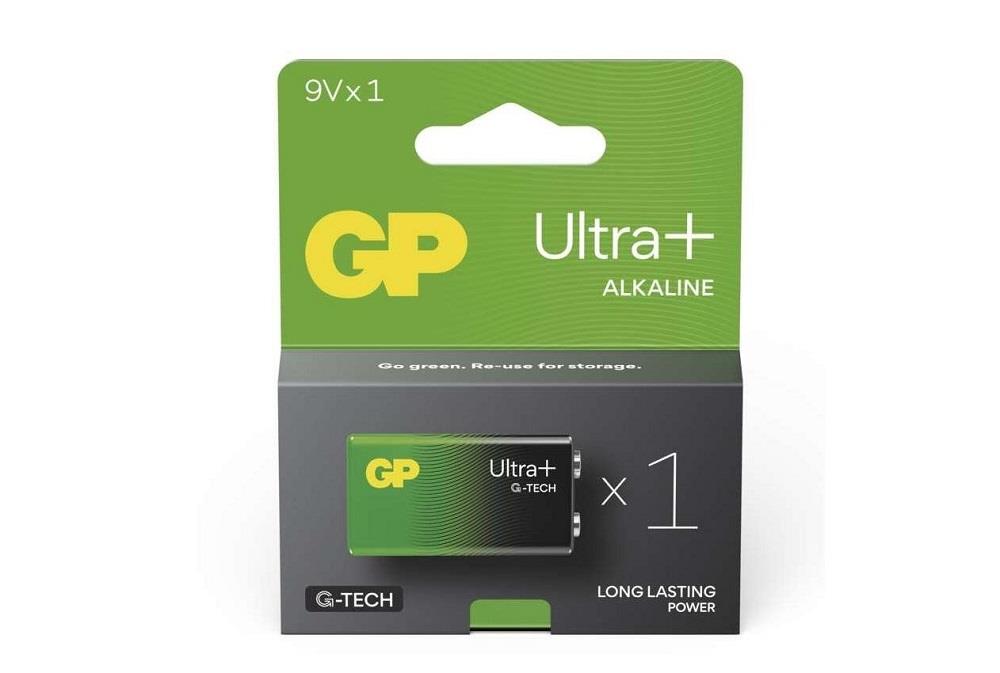 Jednorazová batéria GP Alkalická batéria Ultra Plus 9 V (6LF22)