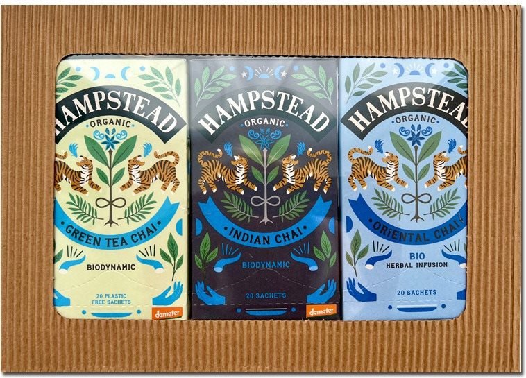 Hampstead Tea BIO Gift pack of spicy CHAI teas 3 × 20 pcs