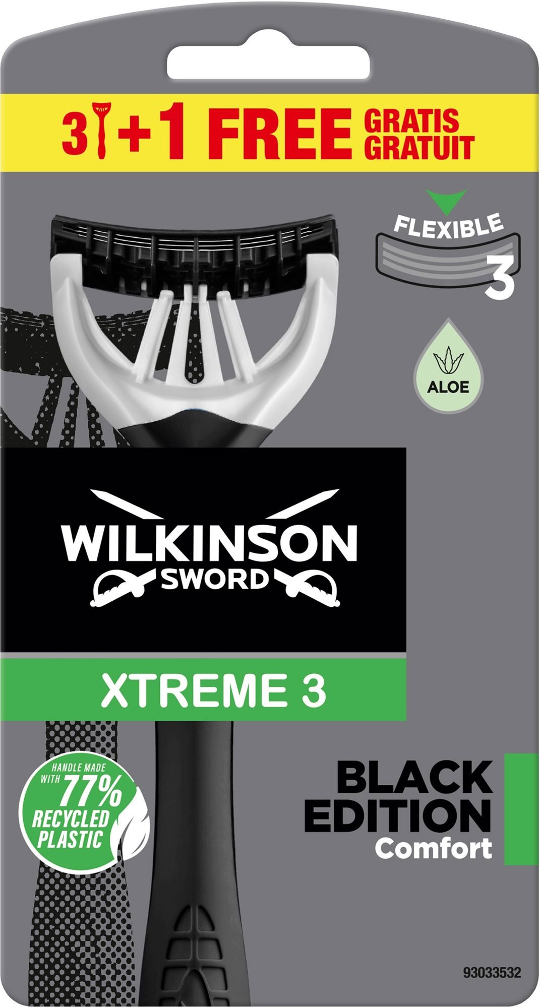 WILKINSON Xtreme3 Black Edition 4 ks
