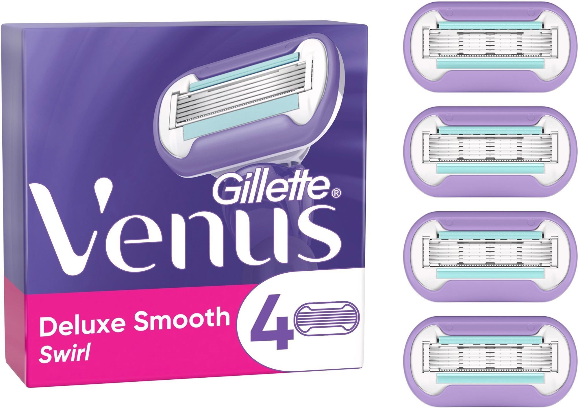 GILLETTE Venus Swirl, dámské náhradní hlavice, 4 ks