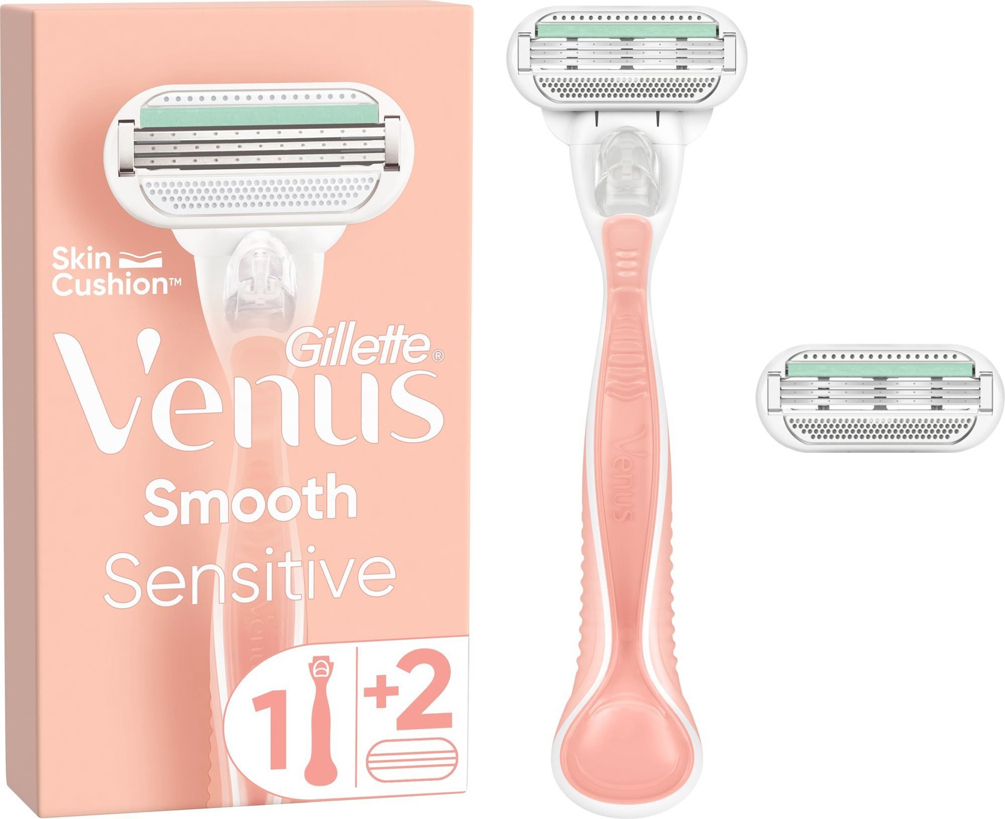 Dámský holicí strojek GILLETTE Venus Sensitive Smooth + hlavice 2 ks