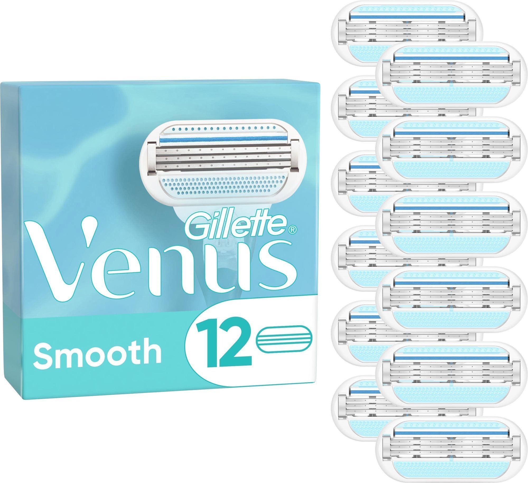 Dámské náhradní hlavice GILLETTE Venus Smooth 12 ks