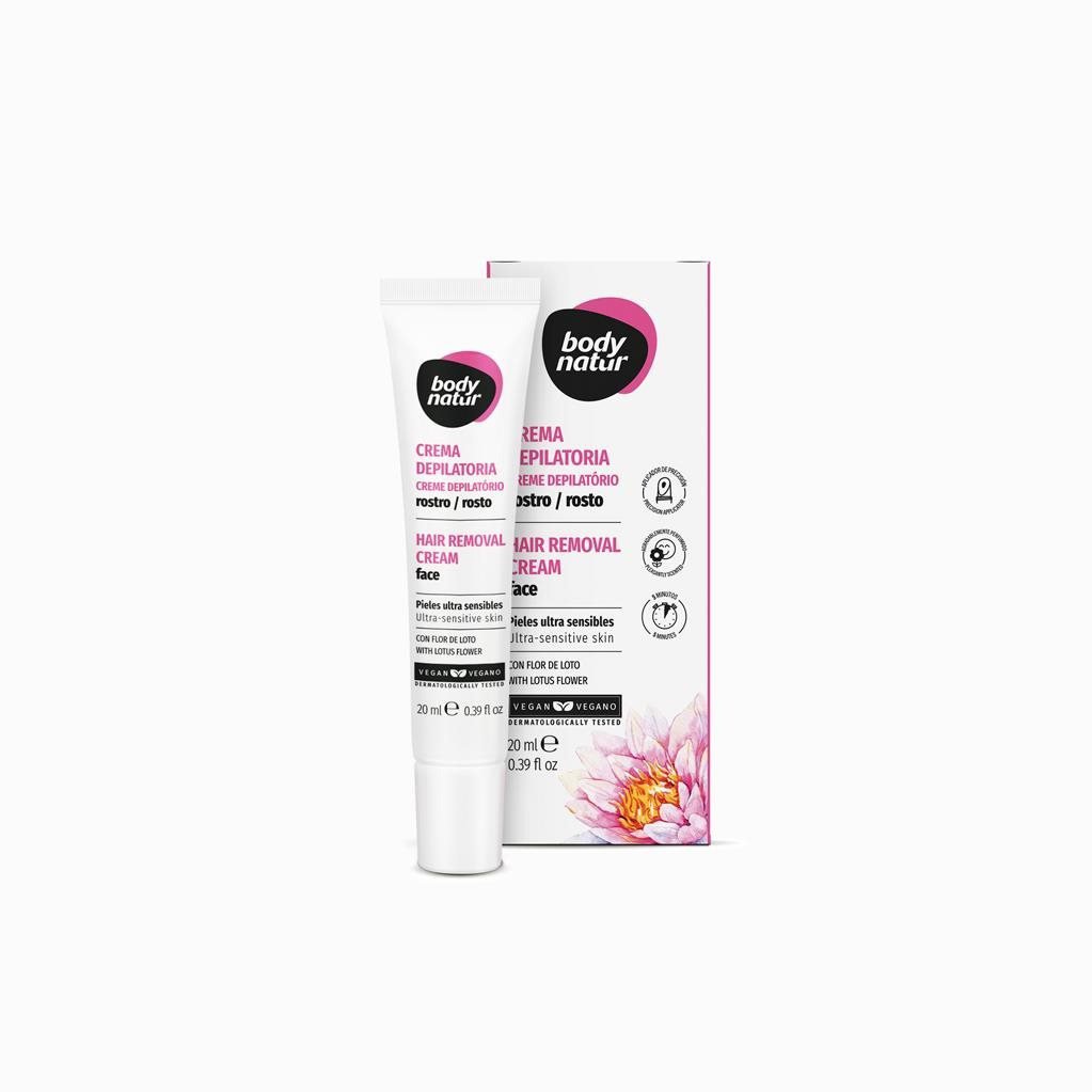 Depilační krém na obličej BODYNATUR s lotosovým květem 20 ml