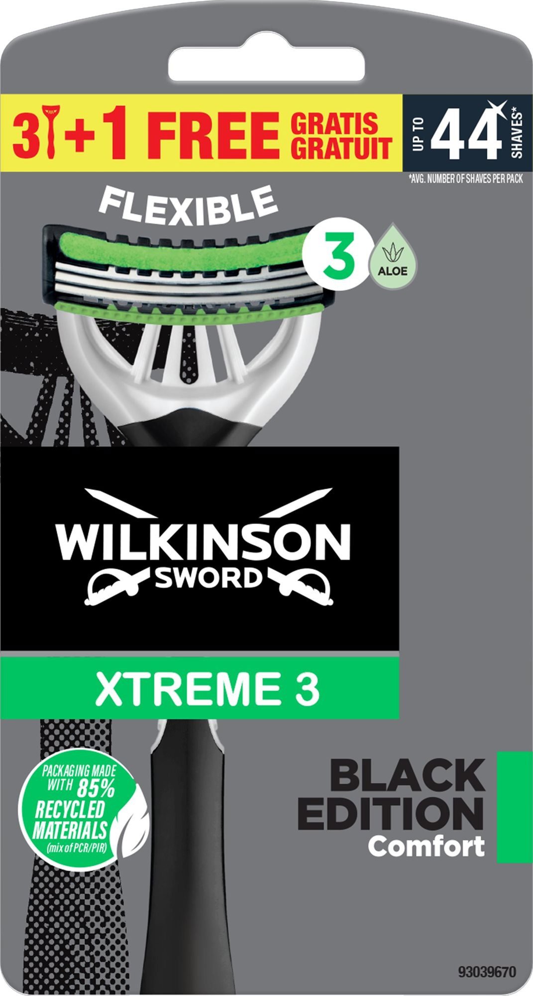 Holítka WILKINSON Xtreme3 Black Edition Comfort 3+1 ks