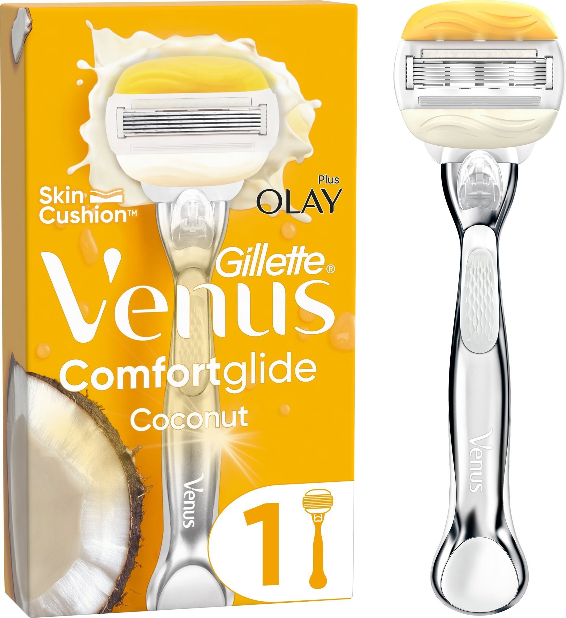 GILLETTE Venus ComfortGlide Coconut Scent Platinum 1 ks NameExt s 3 břity