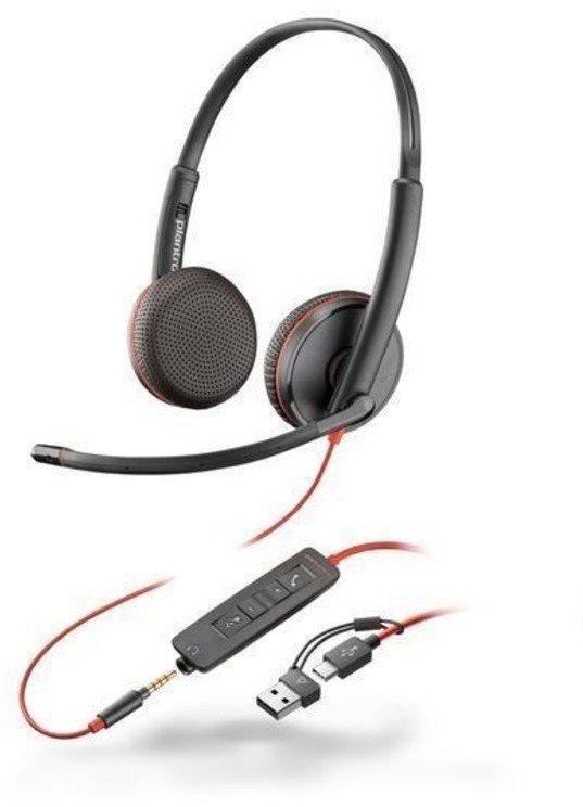 HP Poly Blackwire 3325 Stereo MS Teams Certified Headphones