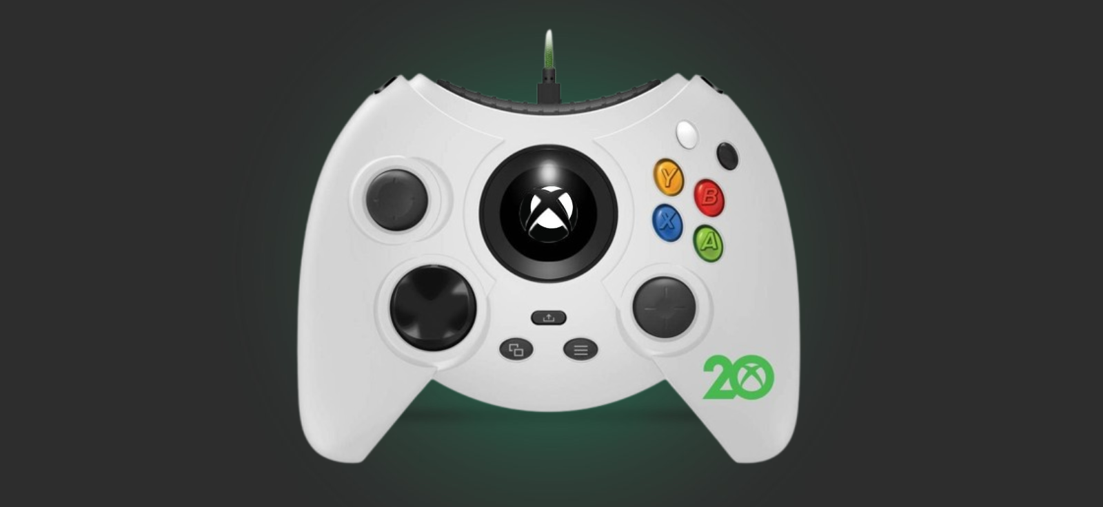 Hyperkin Duke Wired Controller (Xbox 20th Ann.LE) (White) Officially Licensed by Xbox