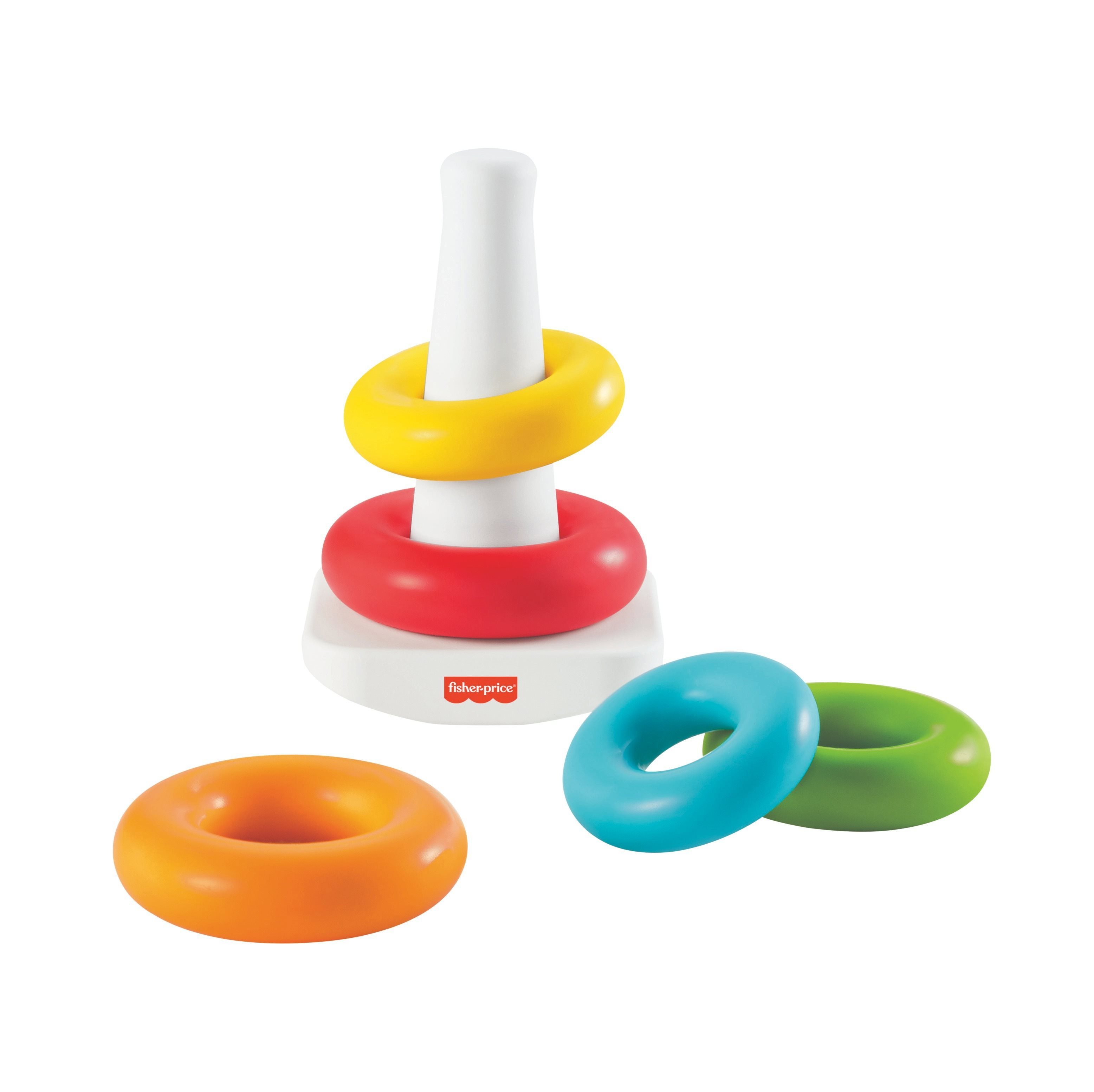 Navlékací kroužky Fisher-Price Eco kroužky na tyči