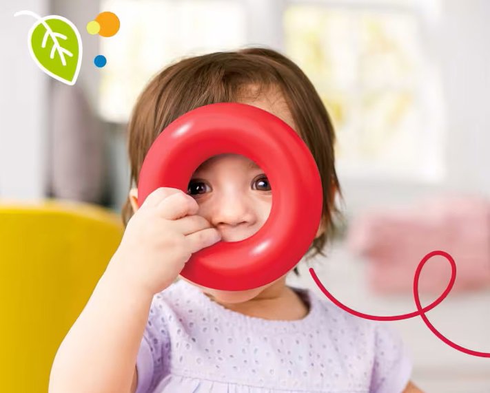 Navlékací kroužky Fisher-Price Eco kroužky na tyči