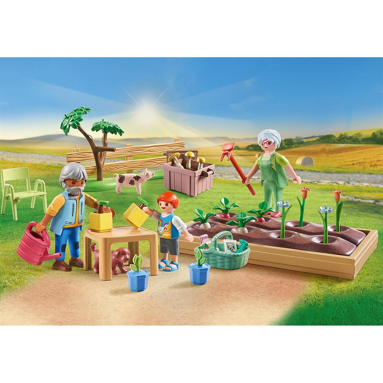 Stavebnice Playmobil Zeleninová zahrádka u prarodičů