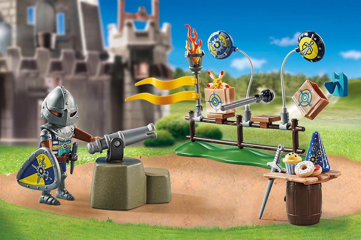 Bausatz Playmobil Rittergeburtstag mit einem Ritter in Rüstung