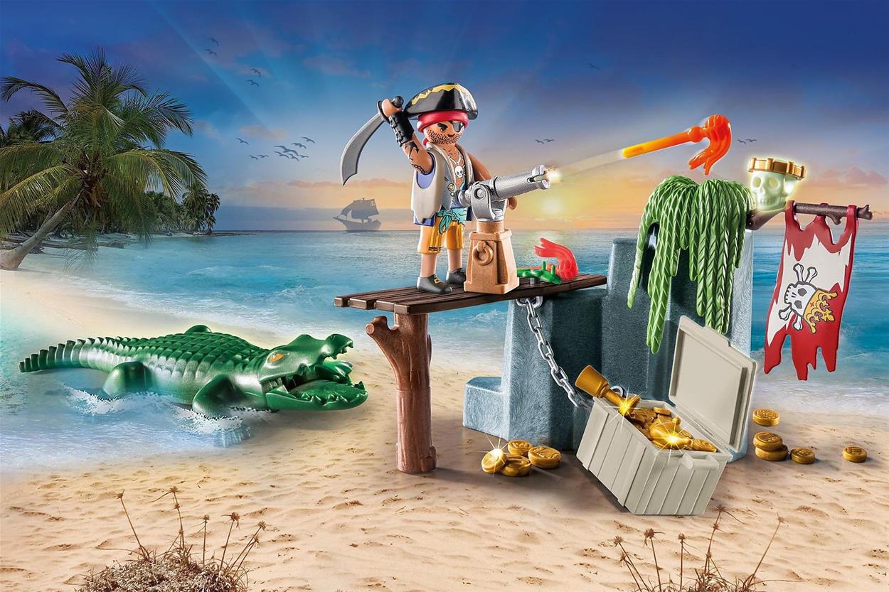 Bausatz Playmobil Pirat mit Alligator
