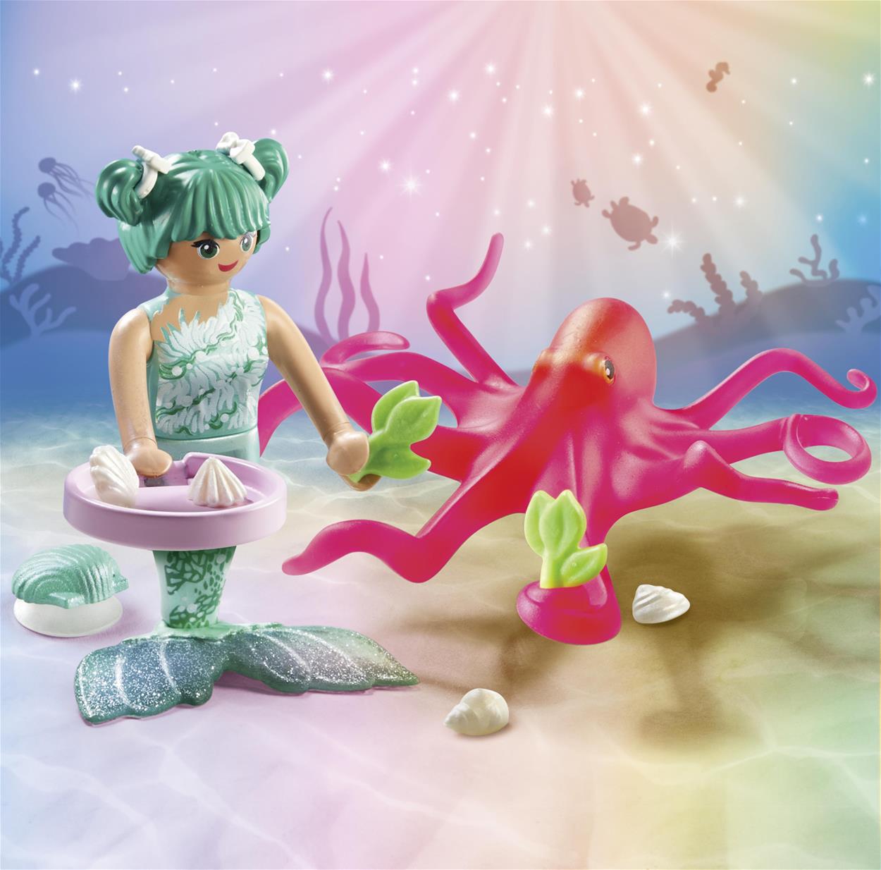 Mořská panna s chobotnicí
