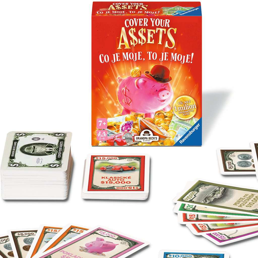 Karetní hra Ravensburger 227907 Cover Your Assets: Co je moje, to je moje!
