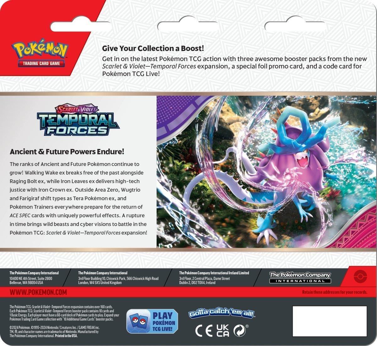 Pokémon karty Pokémon TCG: SV05 Temporal Forces – 3 Blister Booster