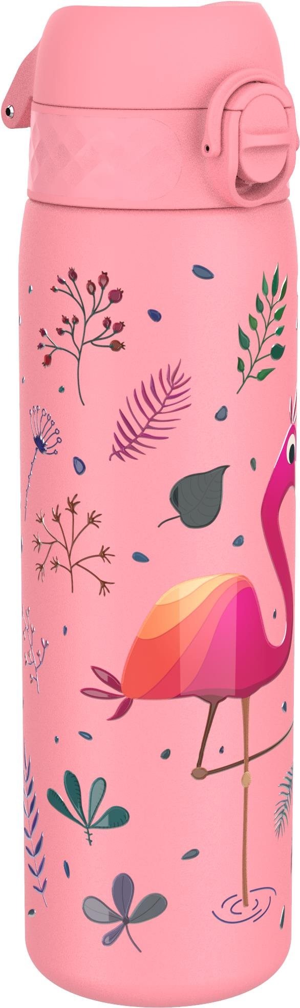 Láhev na pití pro děti ion8 Leak Proof Nerezová láhev Flamingo 600 ml