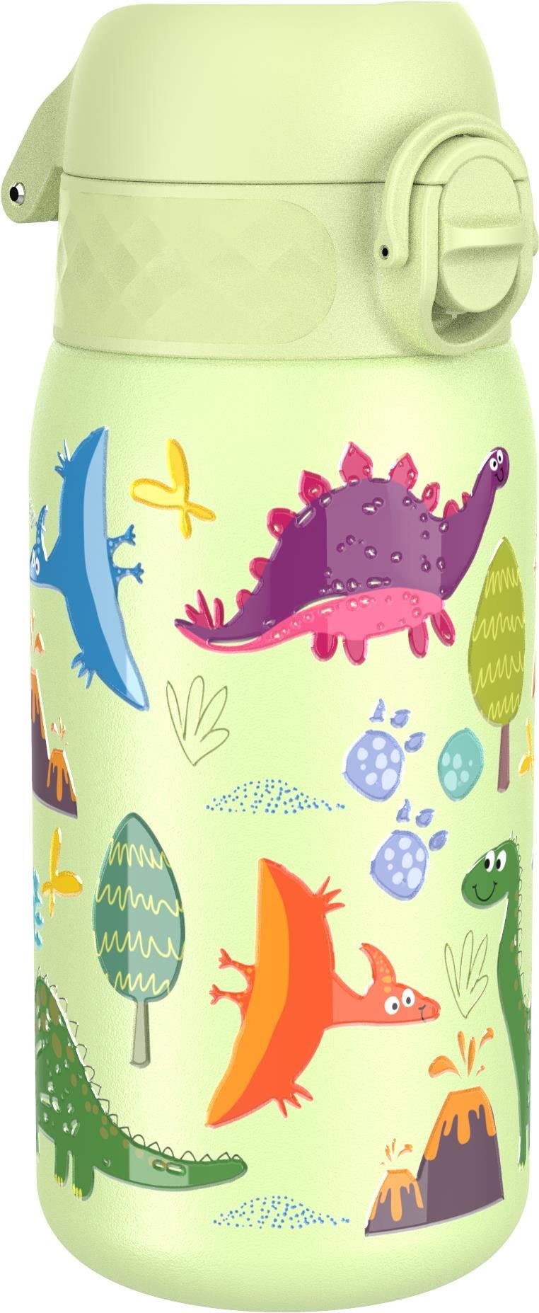 Láhev na pití pro děti ion8 Leak Proof Nerezová láhev Dinosaurs 400 ml