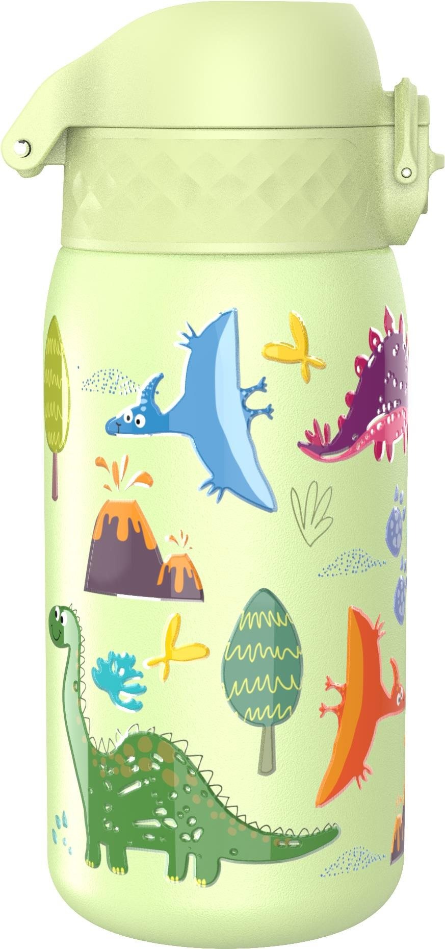 Láhev na pití pro děti ion8 Leak Proof Nerezová láhev Dinosaurs 400 ml