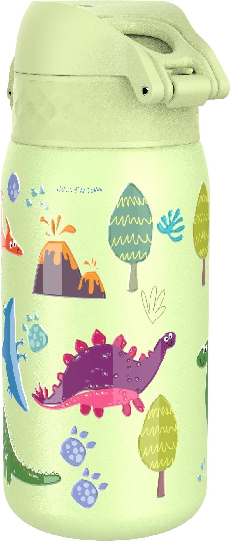 Láhev na pití pro děti ion8 Leak Proof Nerezová láhev Dinosaurs 400 ml