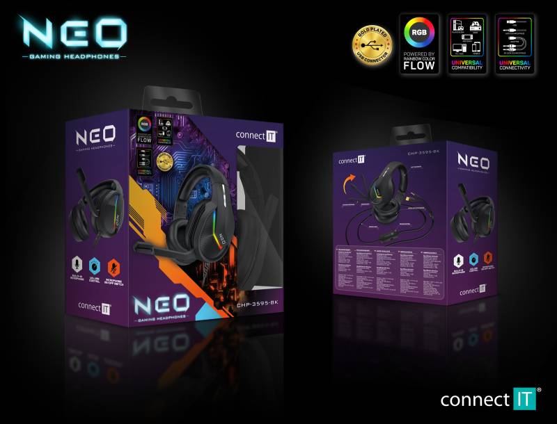 CONNECT IT Neo Schwarzes Gaming-Headset
