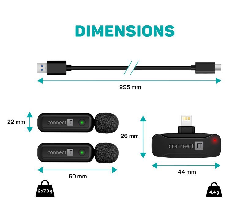 Mikrofon CONNECT IT Wireless Lavalier