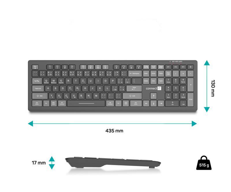 Klávesnice CONNECT IT MultiDevice CZ/SK