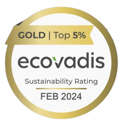 ECOVADIS ' Gold 2024 Nachhaltigkeitsbewertung