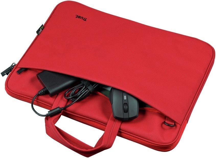 Taška na notebook Trust Bologna Laptop Bag 16” ECO - červená