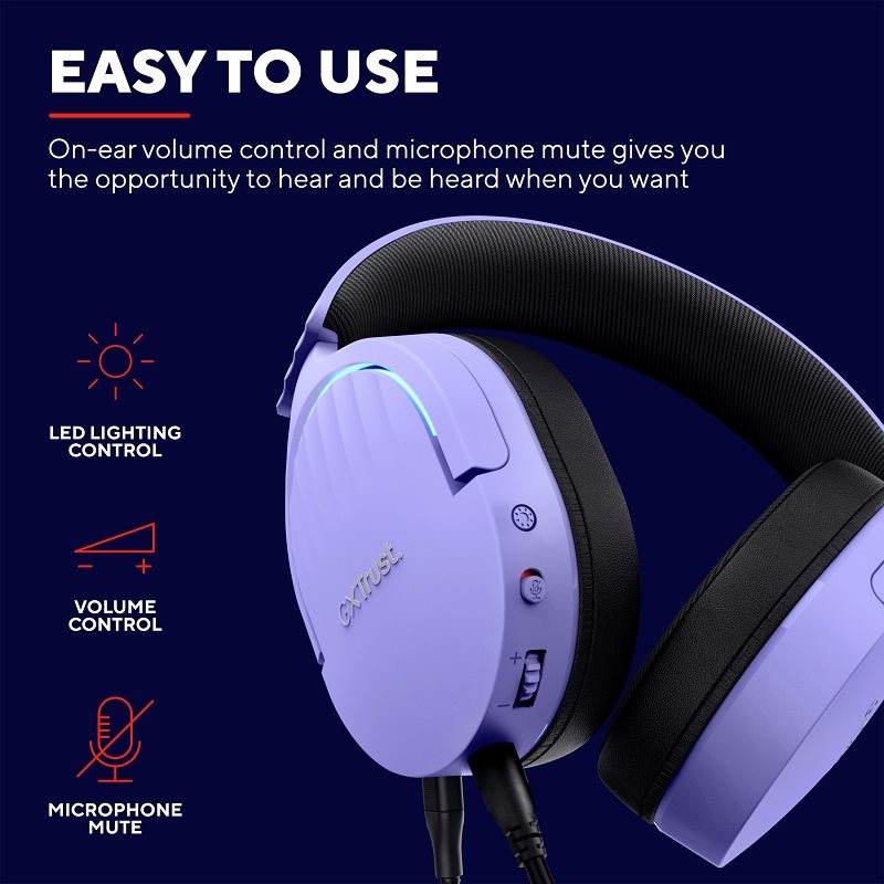 Trust GXT490 Fayzo 7.1 USB Headset Purple