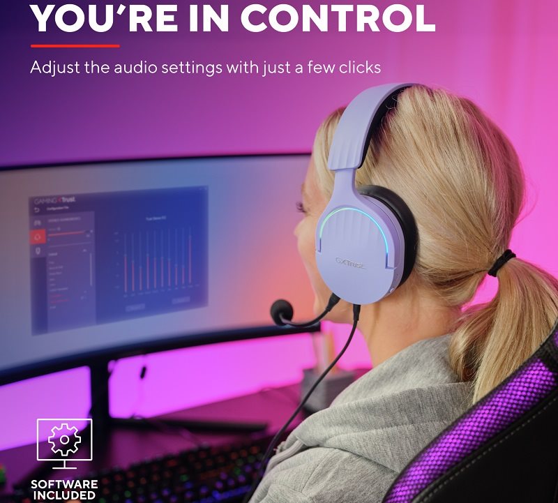 Trust GXT490 Fayzo 7.1 USB Headset Purple
