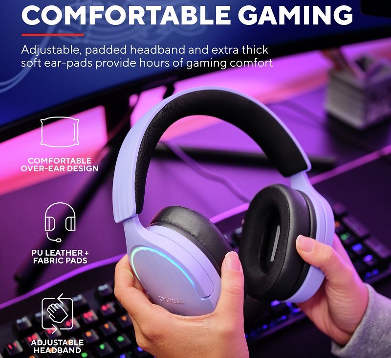Trust GXT490 Fayzo 7.1 USB Headset Purple