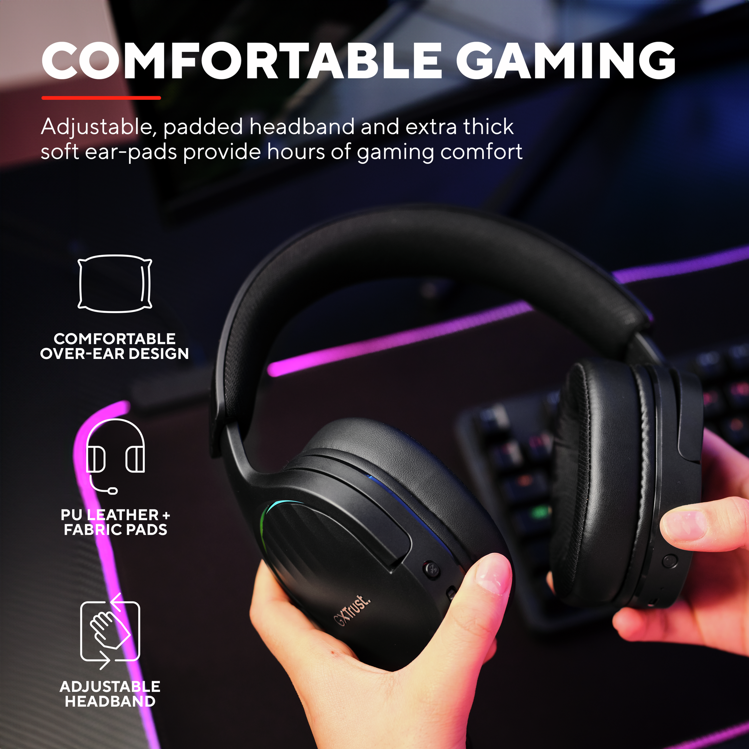 Herné slúchadlá Trust GXT491 FAYZO WIRELESS HEADSET