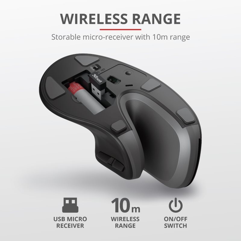 Myš TRUST VERRO WIRELESS ERGO MOUSE