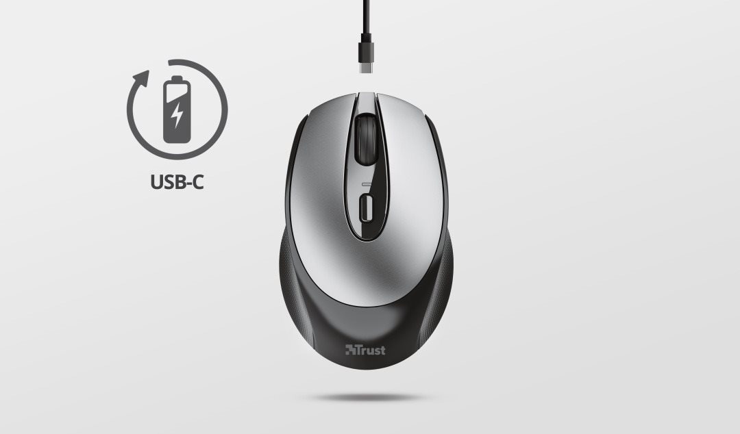 Trust Zaya Rechargeable Wireless Mouse, Black