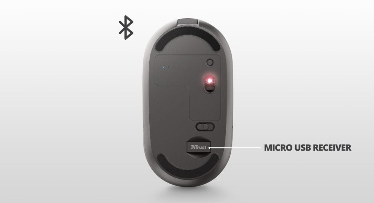 Trust Puck Wireless BT Silent Mouse, Black