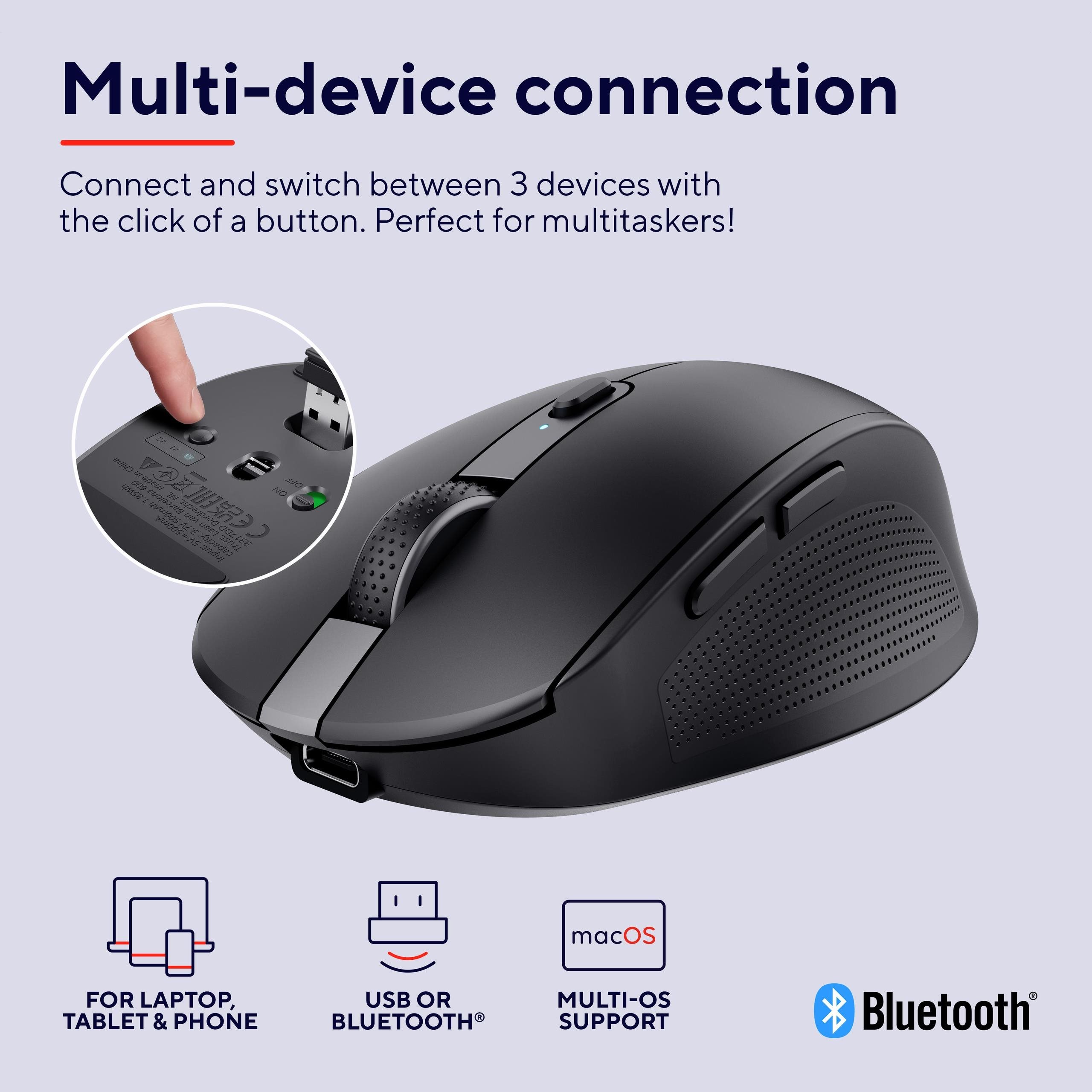 Trust OZAA COMPACT Eco Wireless Mouse Black
