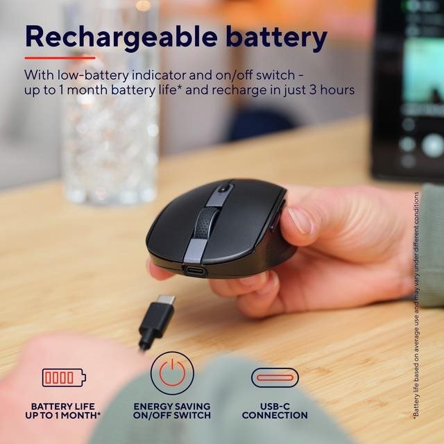 Trust OZAA COMPACT Eco Wireless Mouse Black