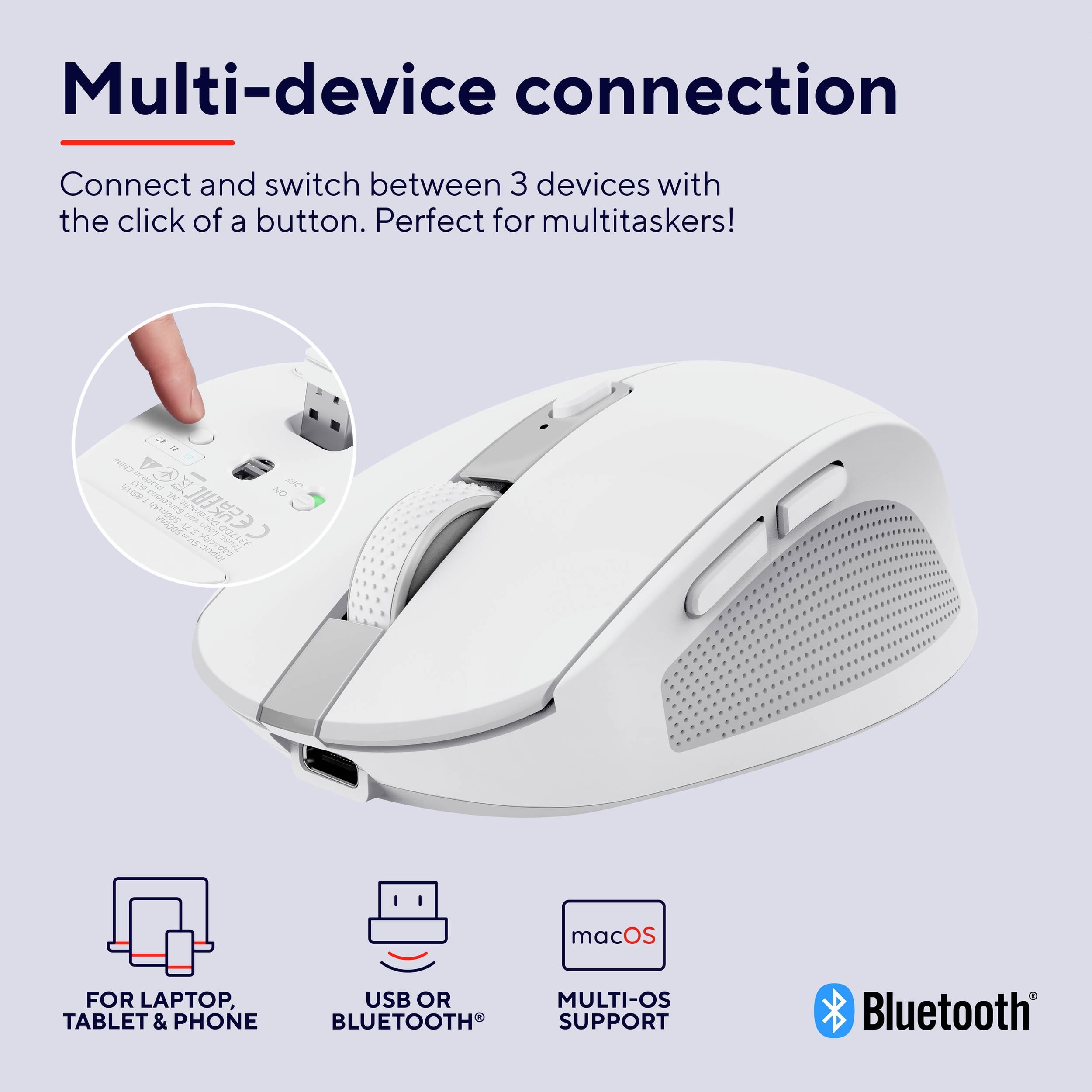 Trust OZAA COMPACT Eco Wireless Mouse White
