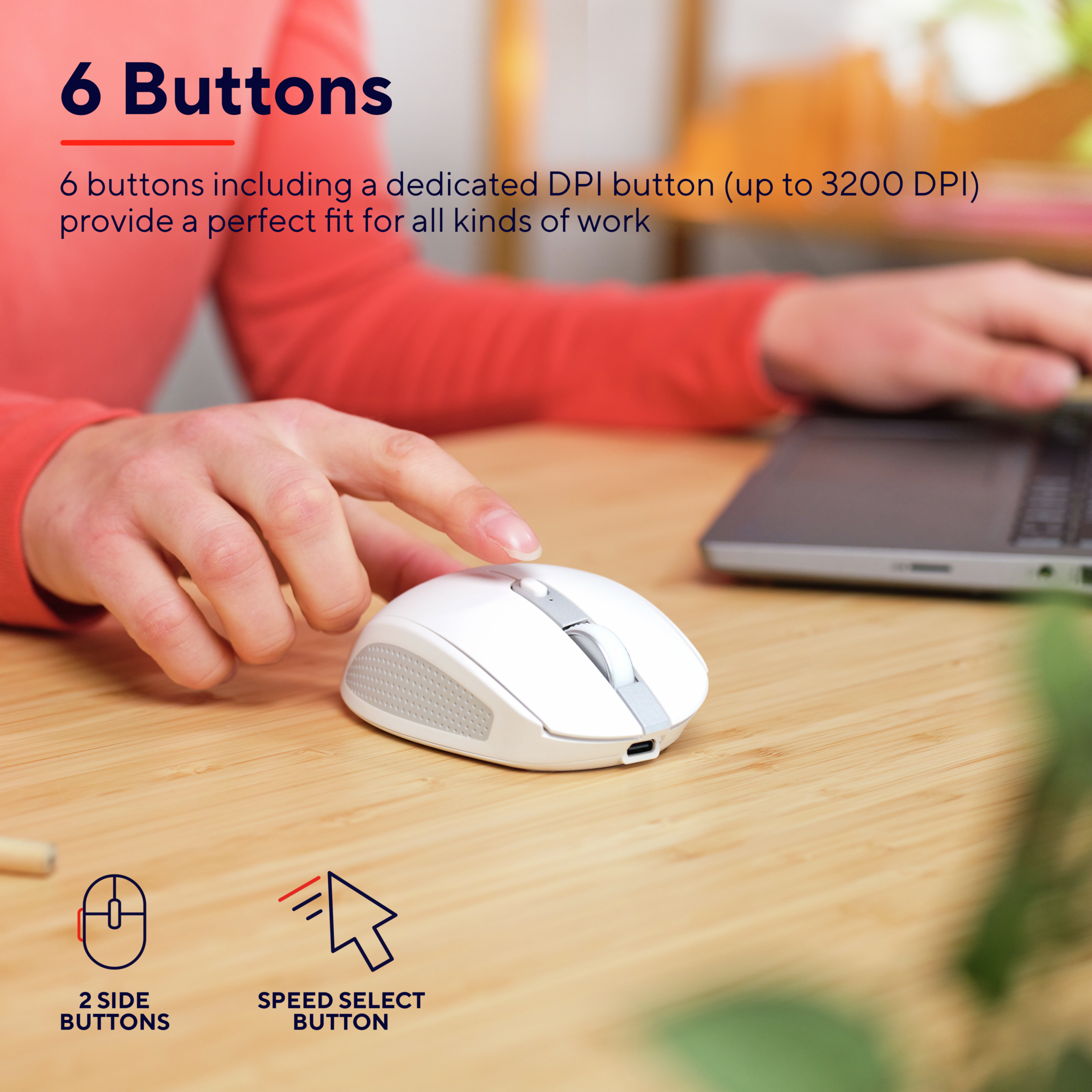 Trust OZAA COMPACT Eco Wireless Mouse White