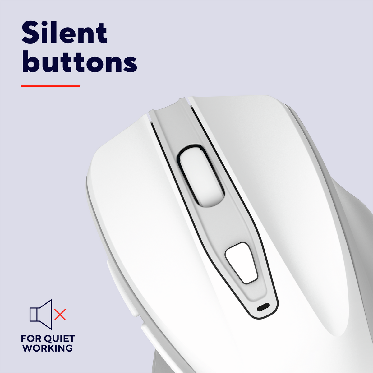 Trust NITO Silent Wireless Mouse White