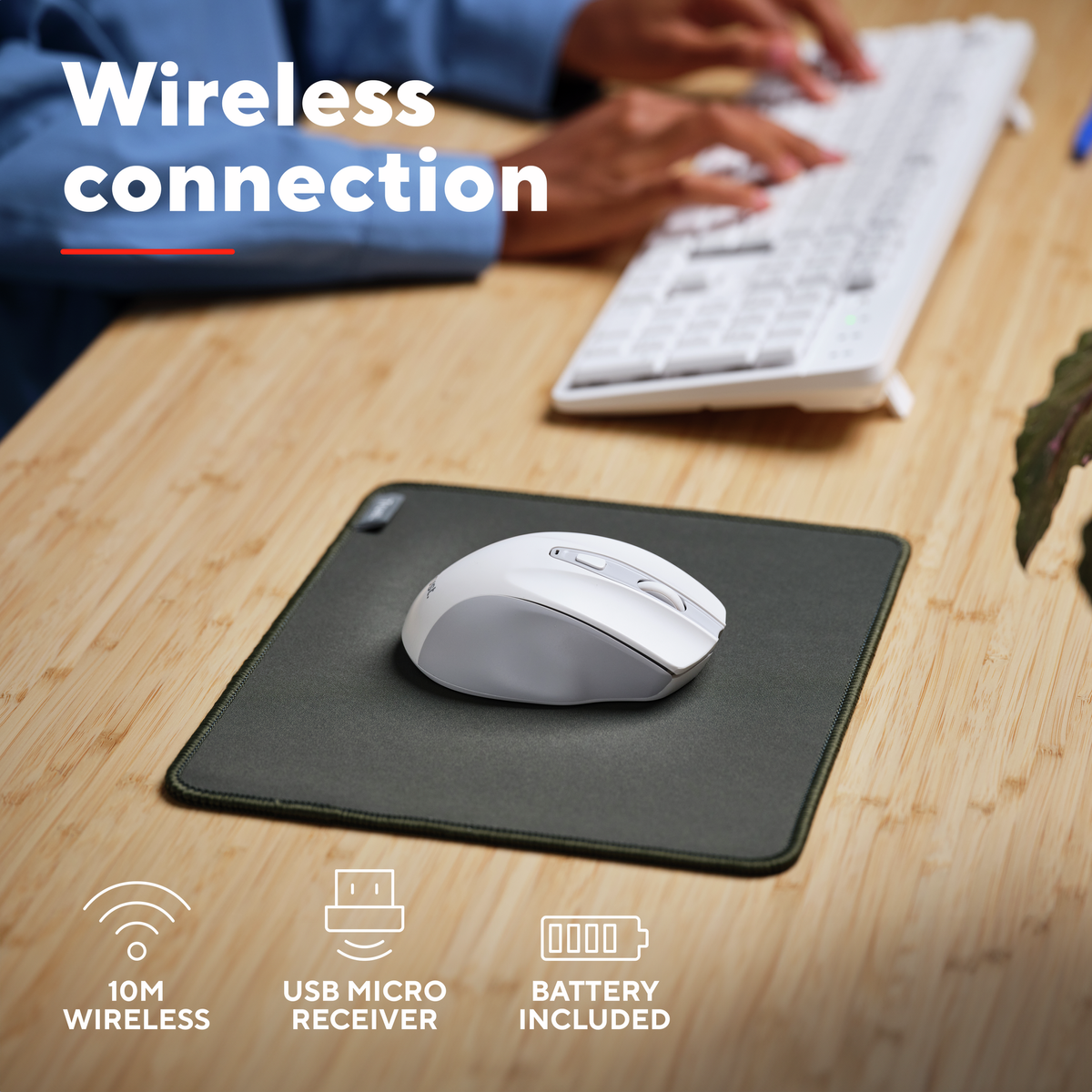 Trust NITO Silent Wireless Mouse White