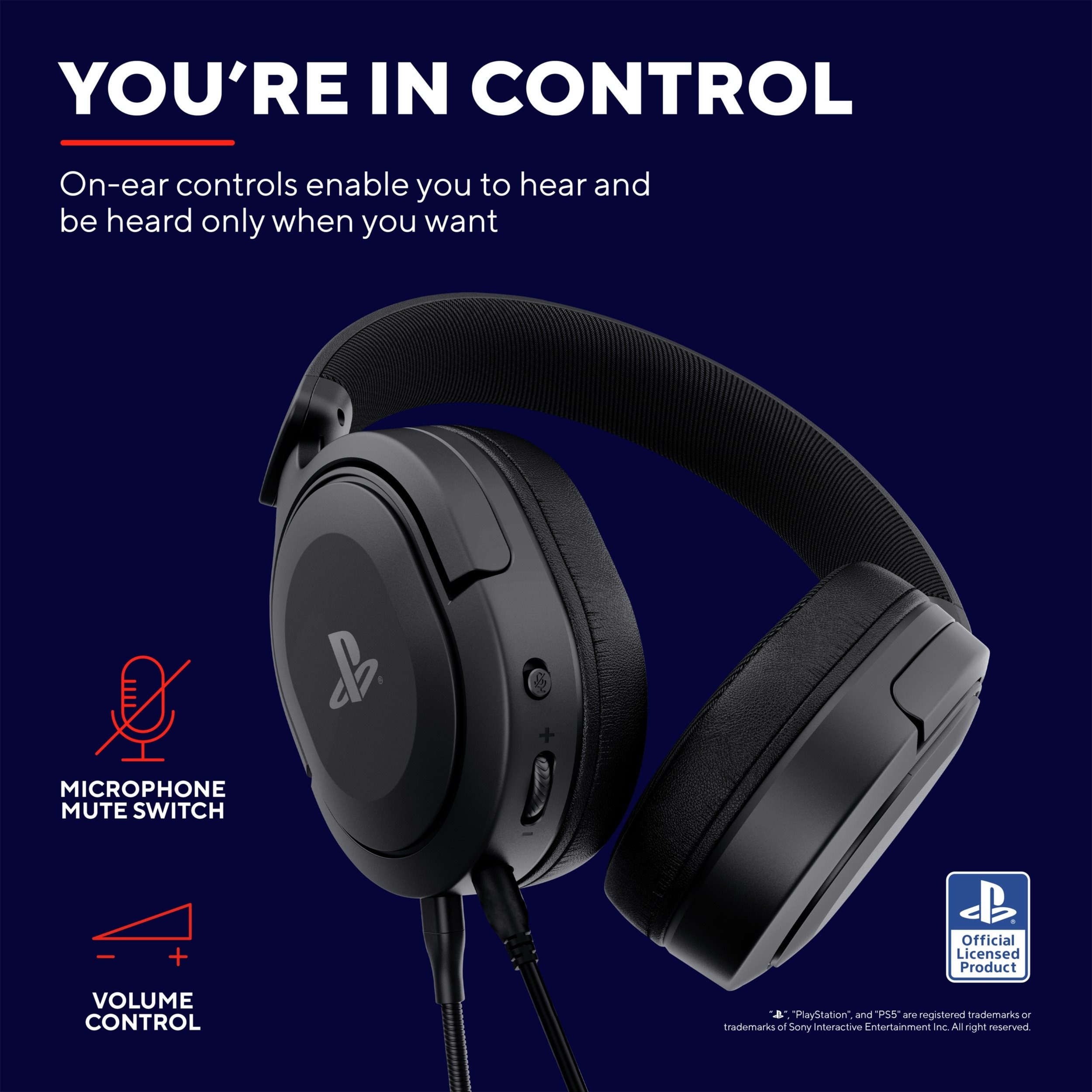Herní sluchátka Trust GXT 498 FORTA HEADSET official PlayStation®5 licence bílá